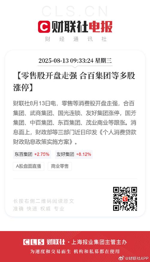 零售板块震荡走高，三江购物、国光连锁涨停
